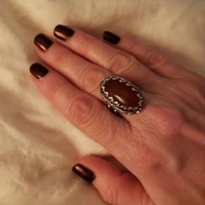 Gorgeous antique large carnelian ring